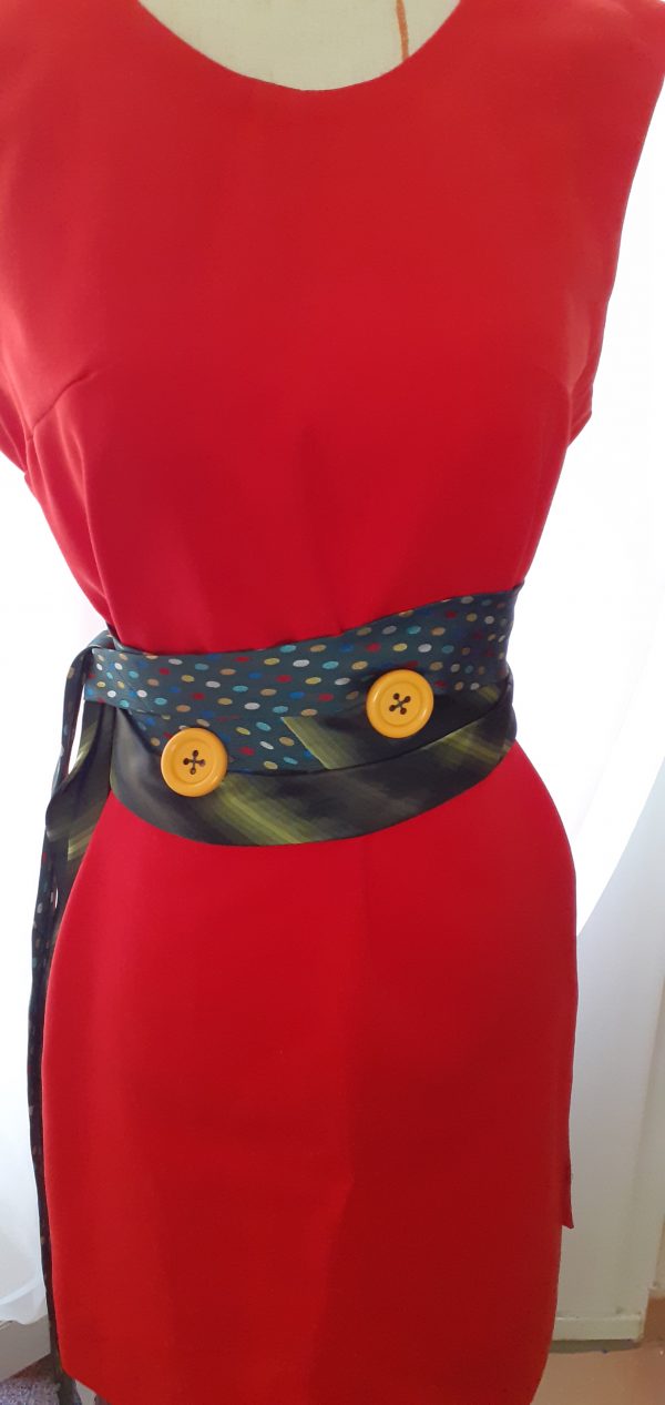 Ceinture cravates patchwork