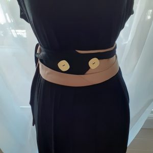 Ceinture cravates dorée et noire