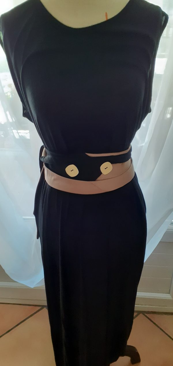 Ceinture cravates dorée et noire