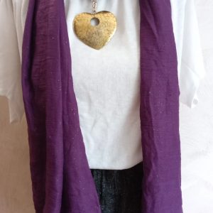 Foulard violet cœur