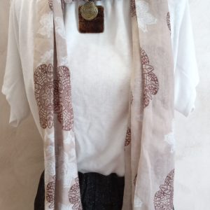 Foulard bijoux beige