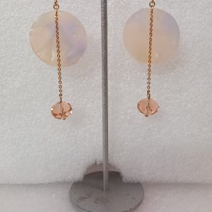 Boucles d'oreilles en acétate, et en acier inoxydable 316.