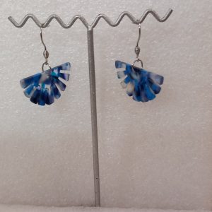 Boucles d'oreilles éventail en acétate, crochets en acier316