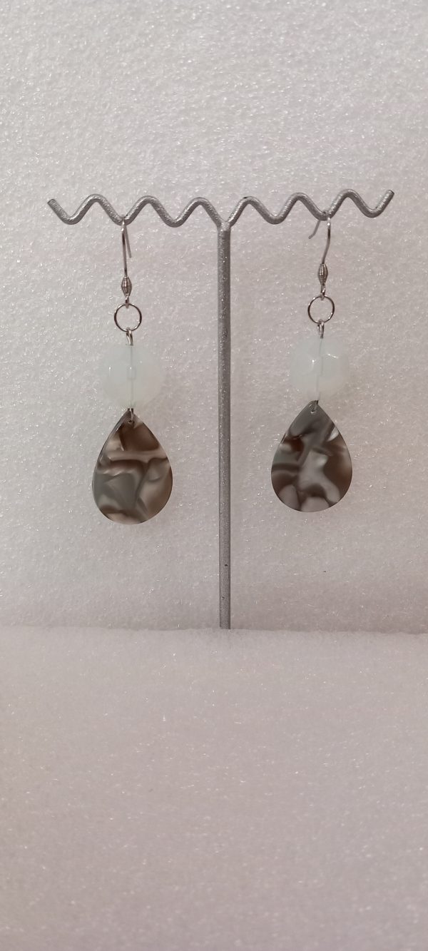 Boucles d'oreilles vintage en acétate, avec des crochets en acier inoxydable 316.